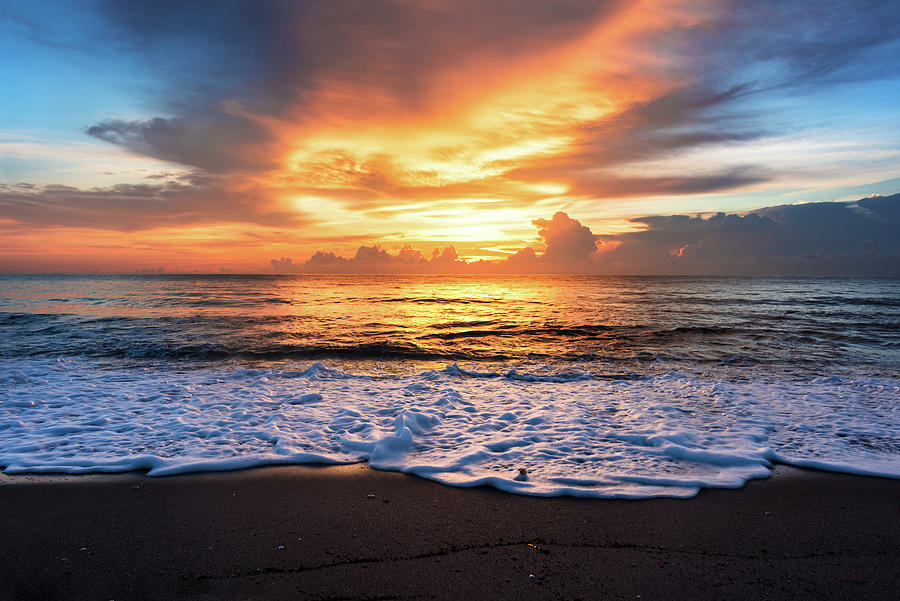 Sunburst Beach Sunrise Photograph by Laura Fasulo