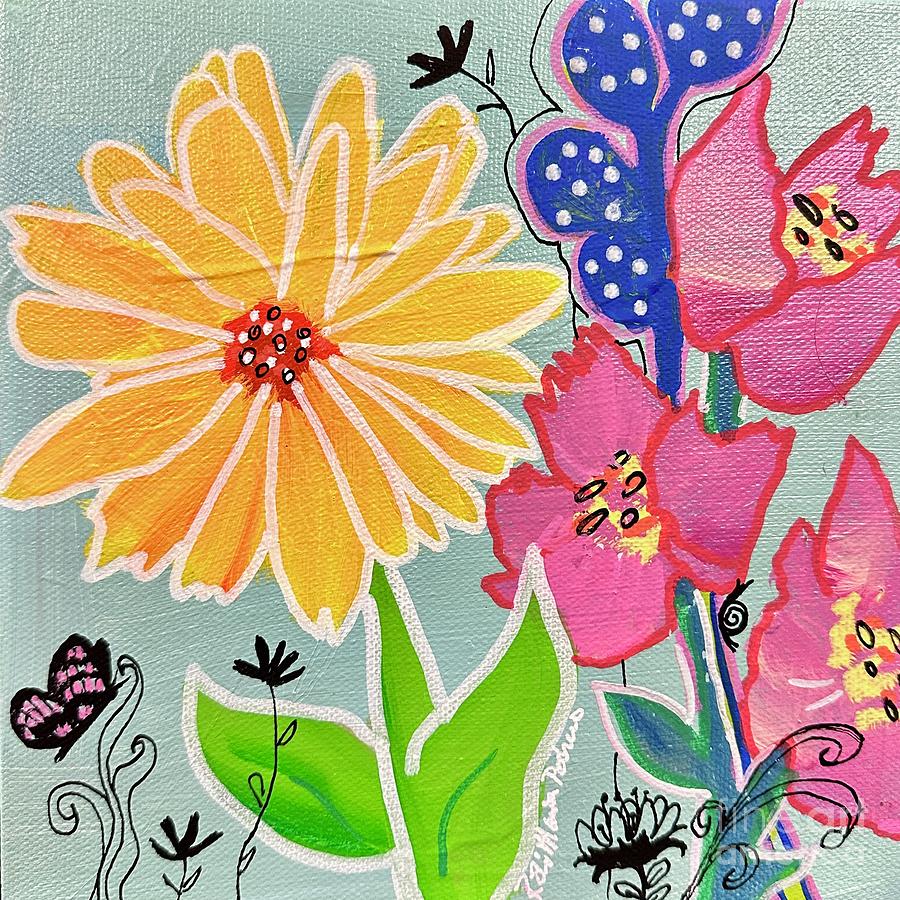 Sunburst Blossom Painting by Robin Pedrero