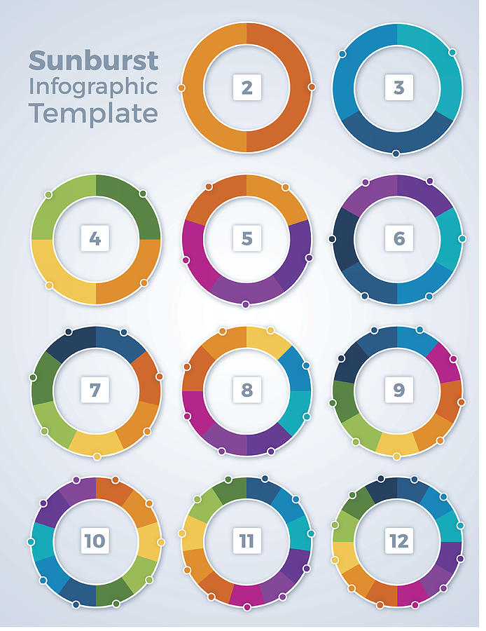 Sunburst Chart Infographic Template Graphs Drawing by Filo