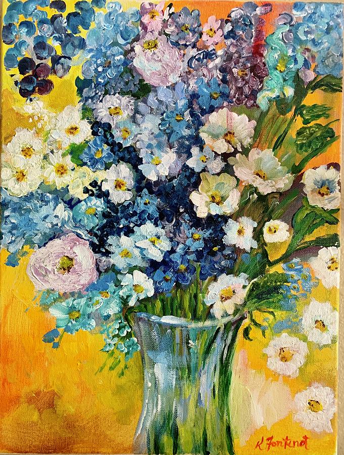Floral Painting - Sunburst by Karen Fontenot Floral Painting - Sunburst by Karen Fontenot