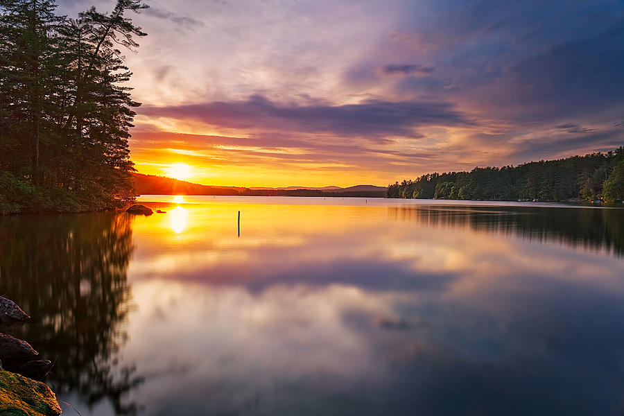 Suncook Lake Long Exposure Photograph by Mike Mcquade - Fine Art America