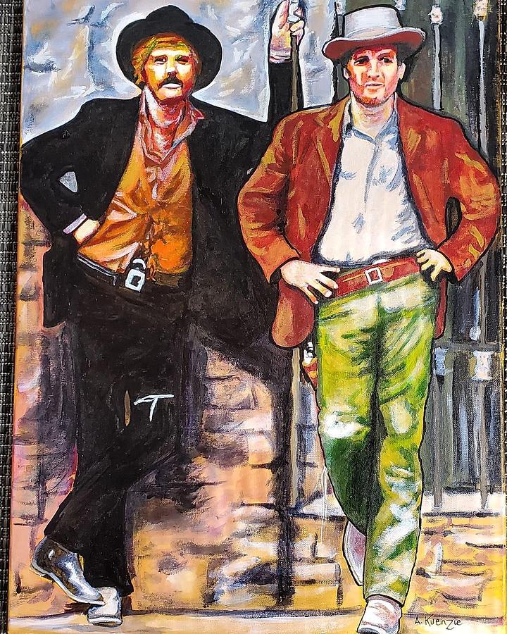 Sundance and Butch Painting by Amy Kuenzie