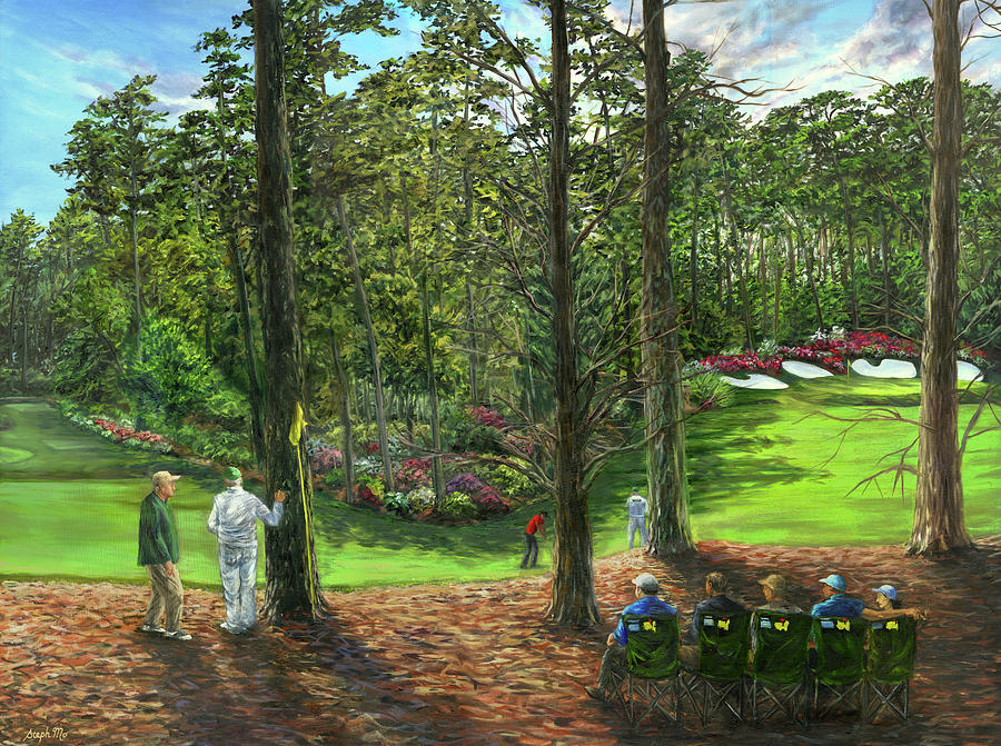 Tree Painting - Sunday at The Masters by Steph Moraca
