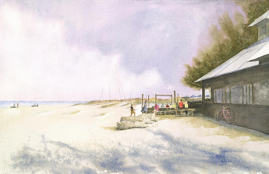 Sunday At The Sandbar Painting by John Glass