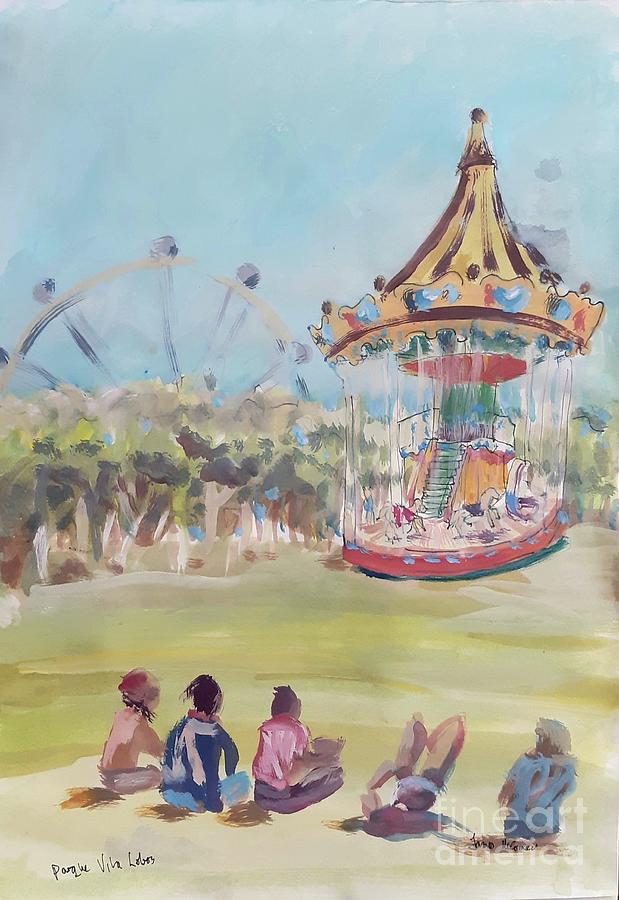 Sunday Caroussel Painting by James McCormack