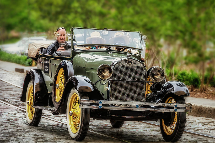 Sunday afternoon drive in a 1929 Ford Model A Photograph by Shelia Hunt