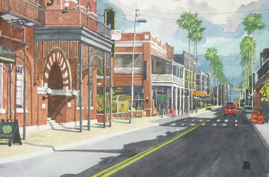 Sunday Morning 7th Ave Ybor City Tampa Painting by Mike King