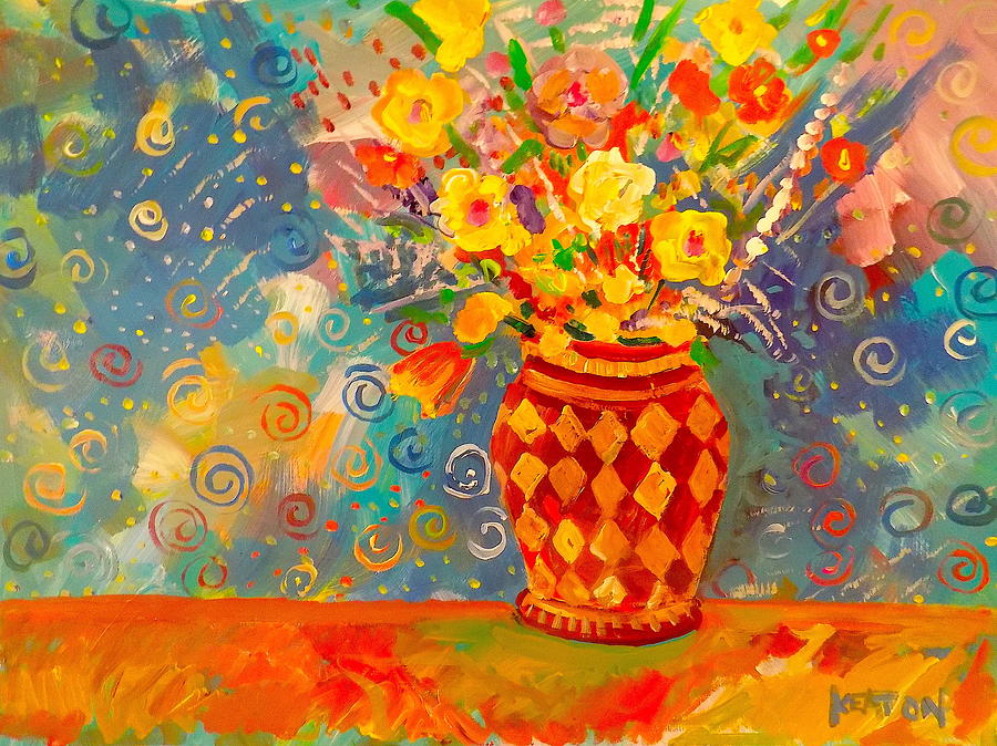 Flower Painting - Sunday Morning Bouquet by John Keaton