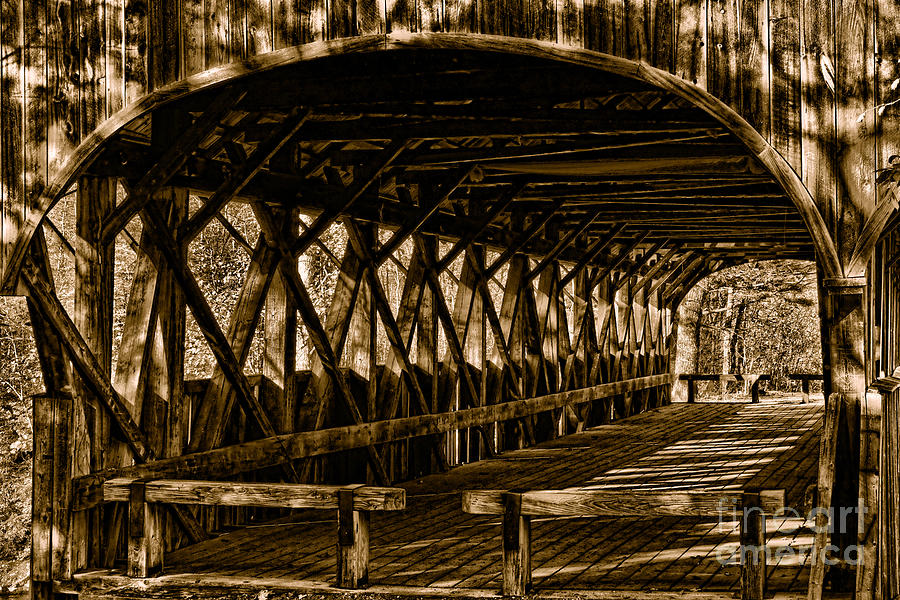 Sunday River Covered Bridge Photograph by Olivier Le Queinec