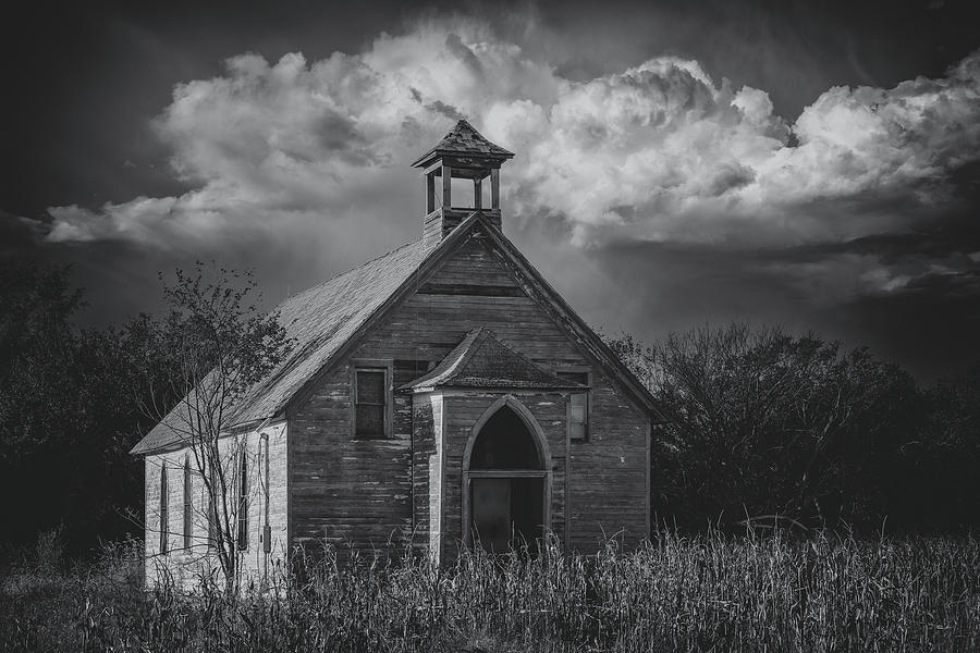 Black And White Photograph - Sunday School Storm by Darren White
