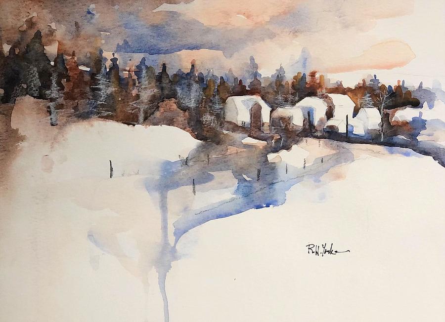 Sunday Snow Painting by Robert Yonke