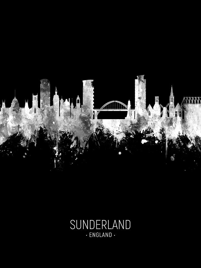 Sunderland England Skyline #29 Digital Art by Michael Tompsett