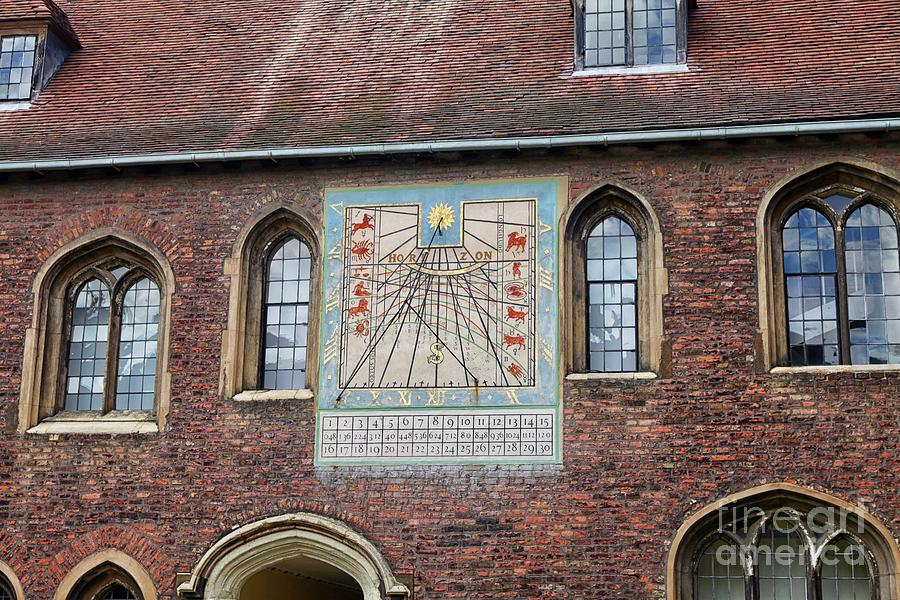 Sundial At Queens College, Cambridge Photograph