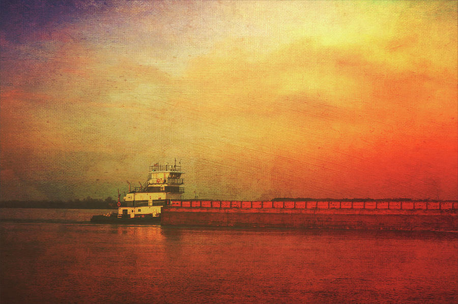 Sundown along the River Digital Art by Steven Gordon