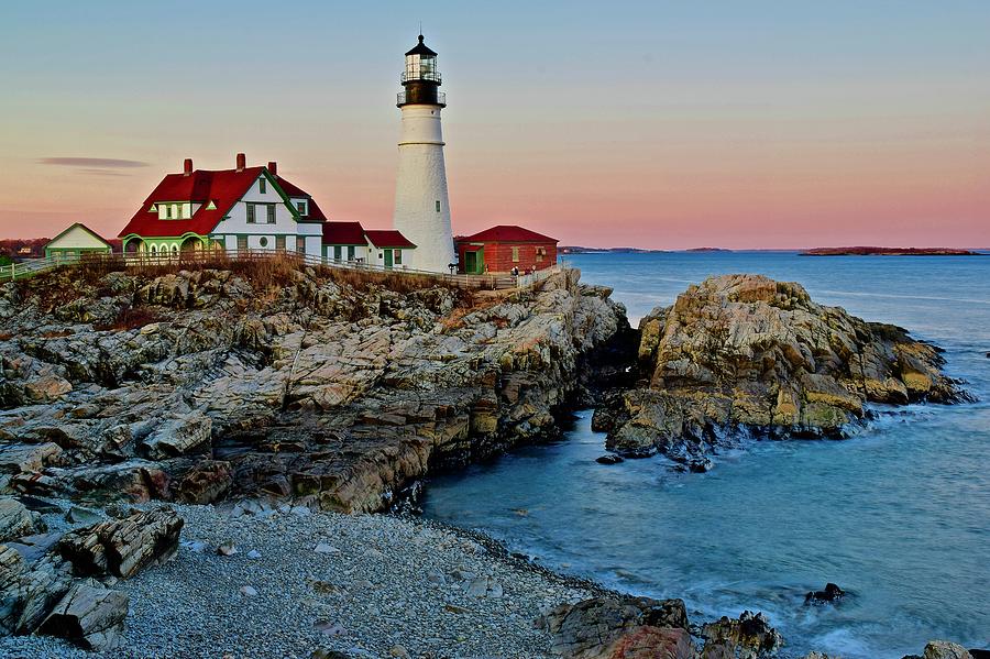 Sundown at Portland Head Photograph by Frozen in Time Fine Art Photography