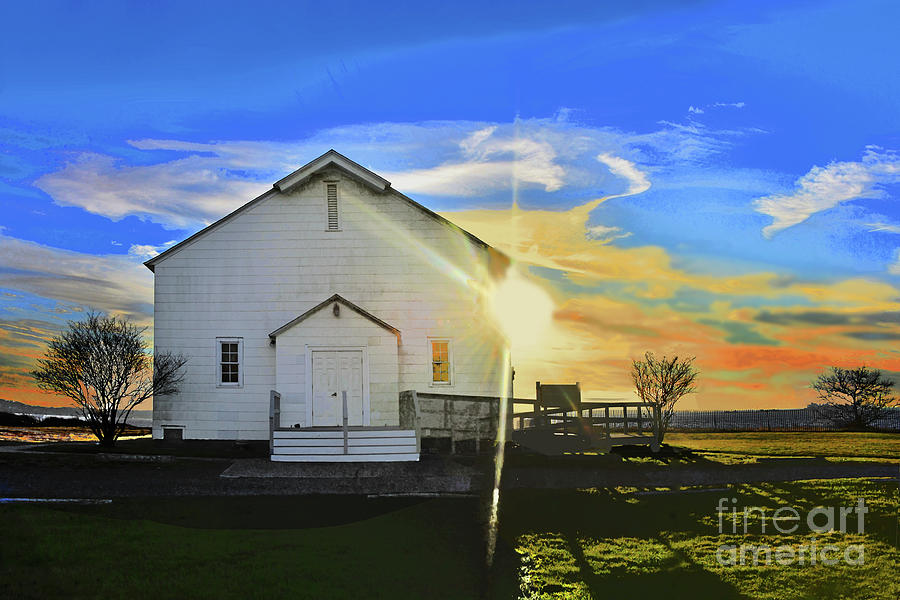 Sundown at Sandy Hook Chapel Photograph by Regina Geoghan