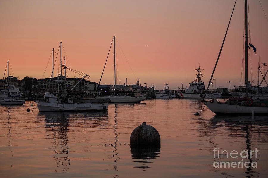 Sundown Monterey Harbor Photograph by Suzanne Luft