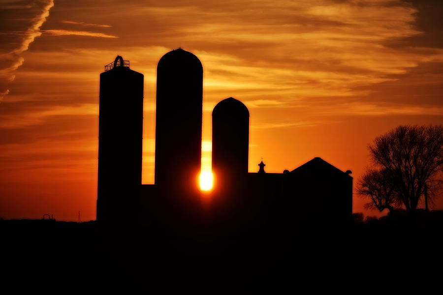 Sundown On The Farm Photograph by Kathy M Krause