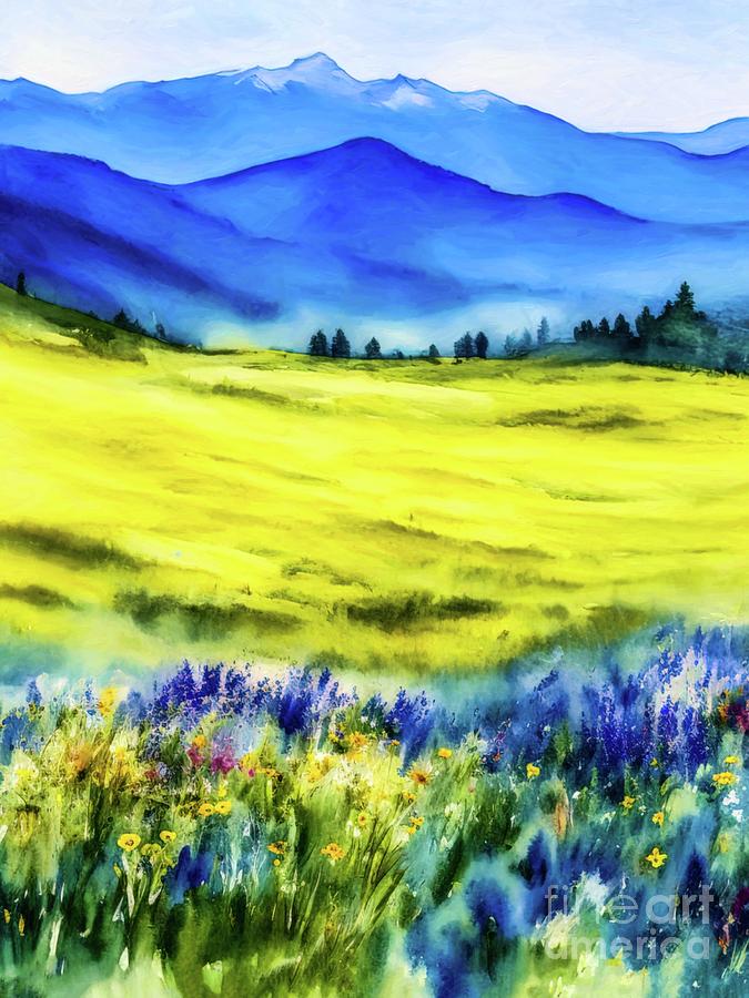 Sundrenched Meadow 2 Painting by Digitly