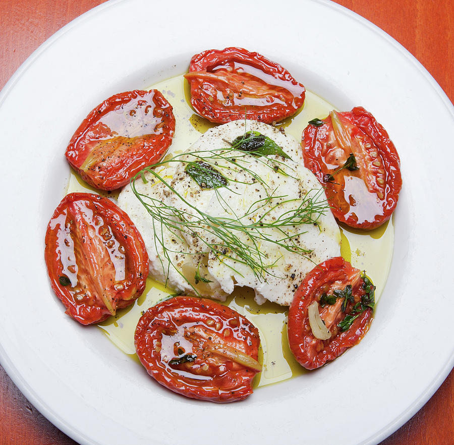 Sundried Tomatoes and Ricotta Cheese Photograph by Frank DiMarco