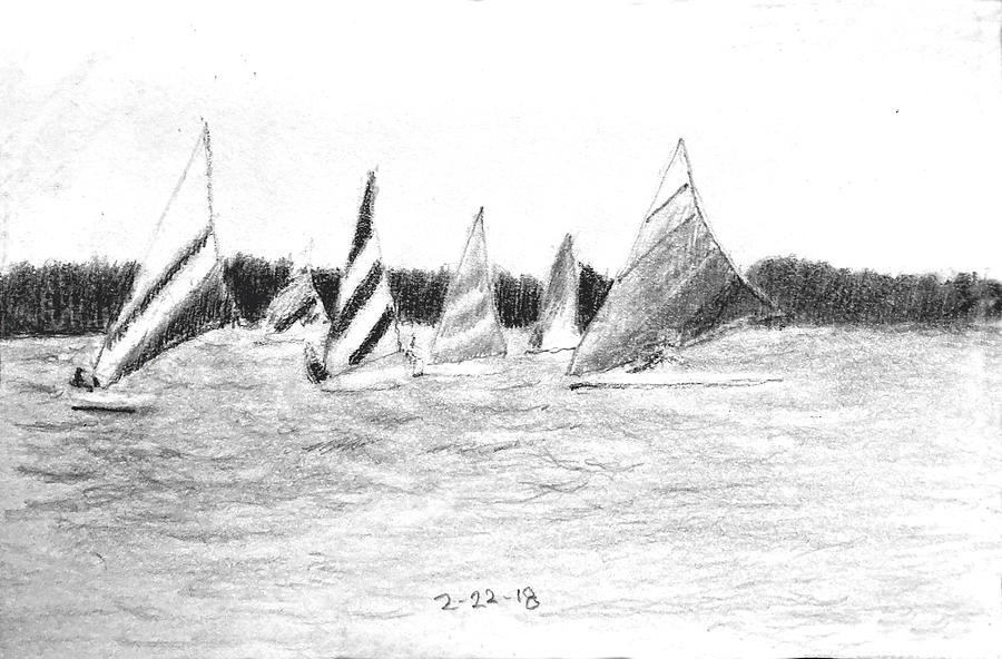 sunfish sailboat drawing