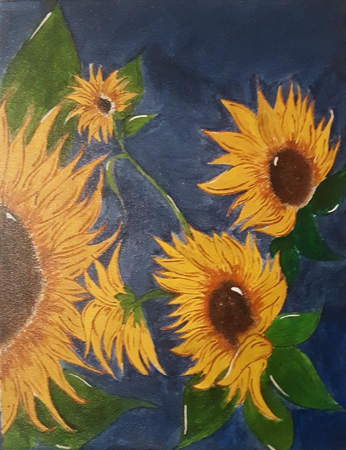 Sunflower 1 Painting by Jeanie Hyde - Fine Art America