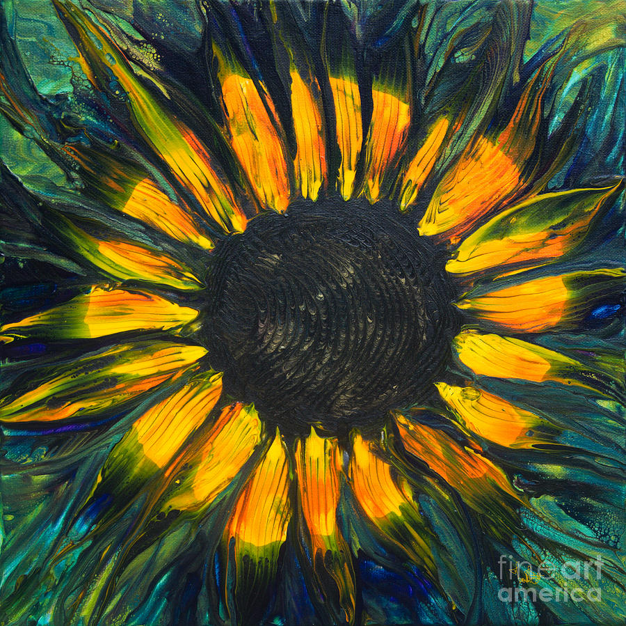 Sunflower 5738 Painting by Priscilla Batzell Expressionist Art Studio Gallery