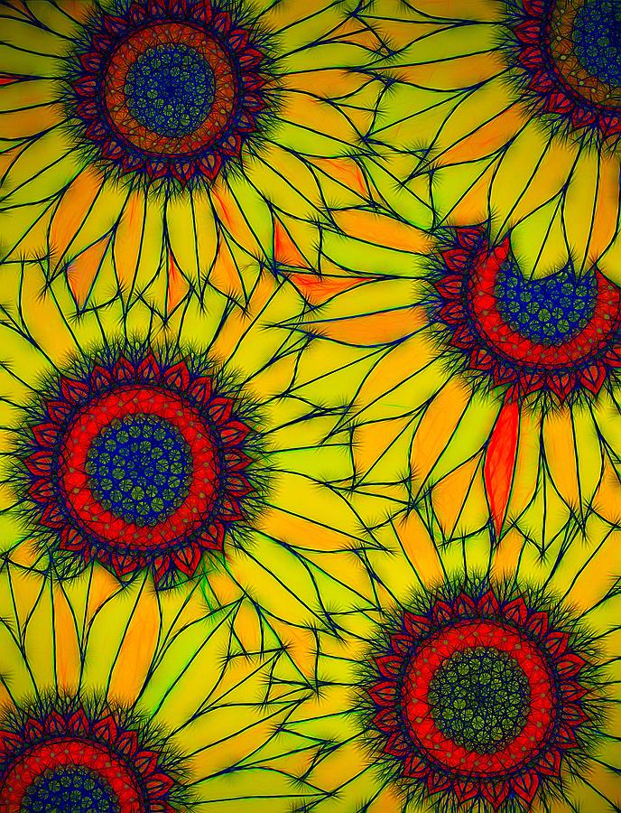 Sunflower Abstract Photograph by Mark J Dunn