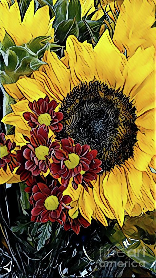 Sunflower and Daisies Photograph by Mhana Mason Fine Art America