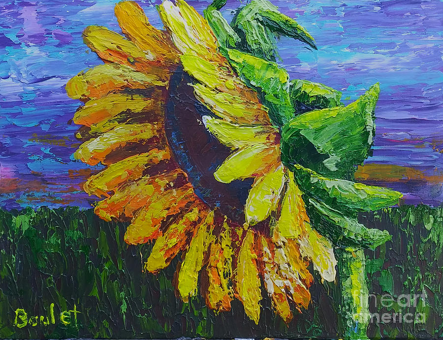 Sunflower at Sunset Painting by Beverly Boulet
