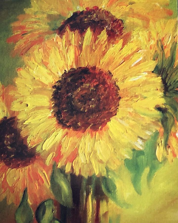 Sunflower Painting by Barbara Landry