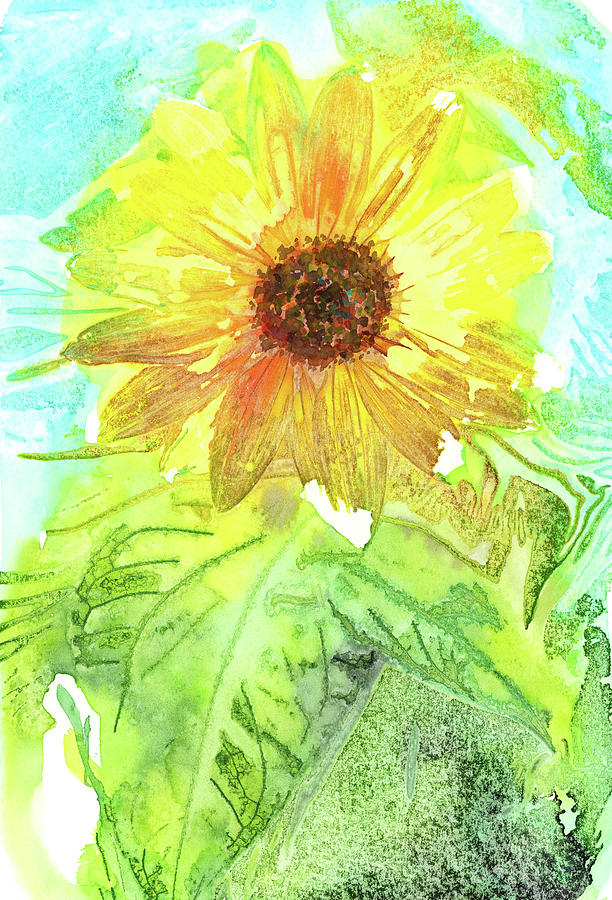 Sunflower beauty Painting by Karen Kaspar