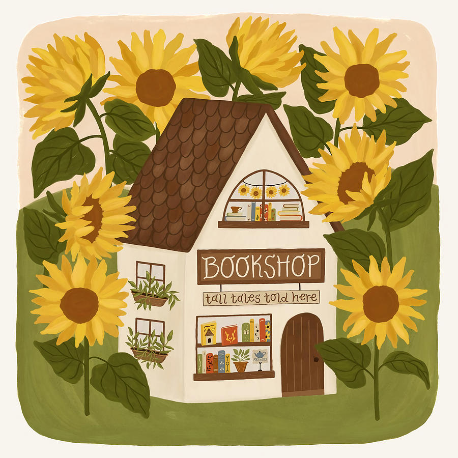 Sunflower Painting by Theresa Hall Pixels