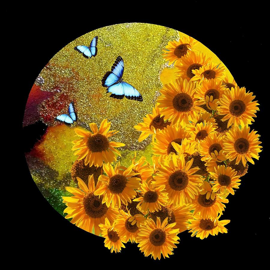 Sunflower Bounty Digital Art by Mary Poliquin - Policain Creations