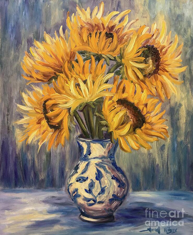 Sunflower Bouquet Painting by Sherrell Rodgers