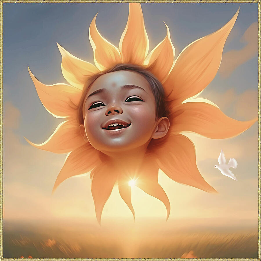 Sunflower Child Digital Art by Harald Dastis