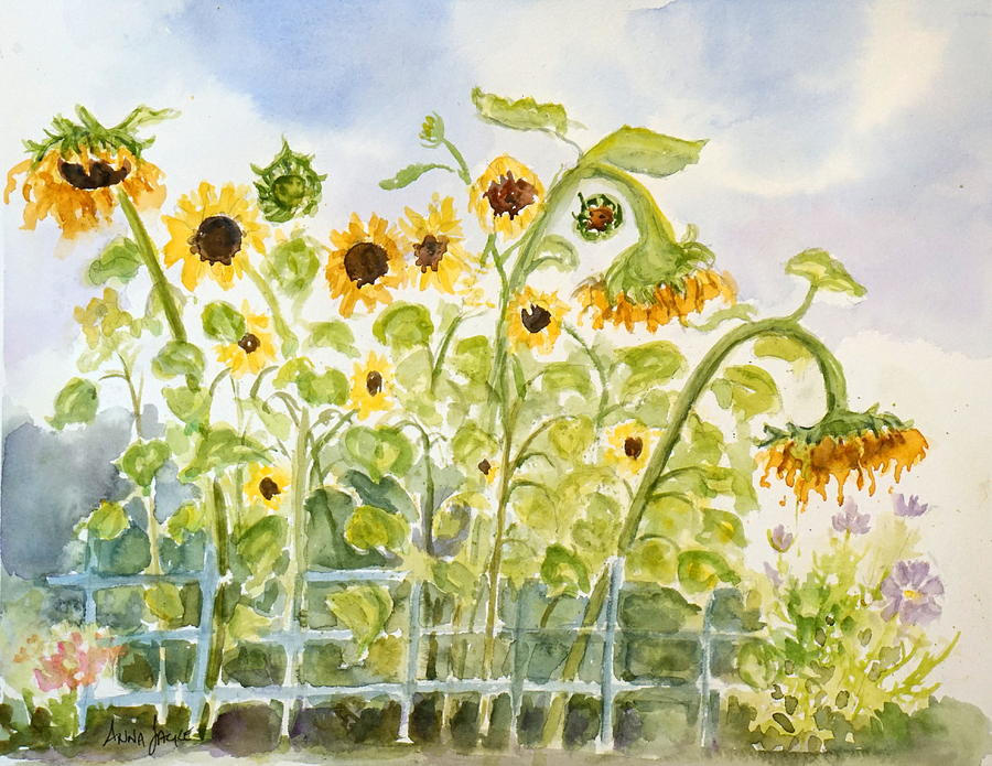 Sunflower Dance Painting by Anna Jacke