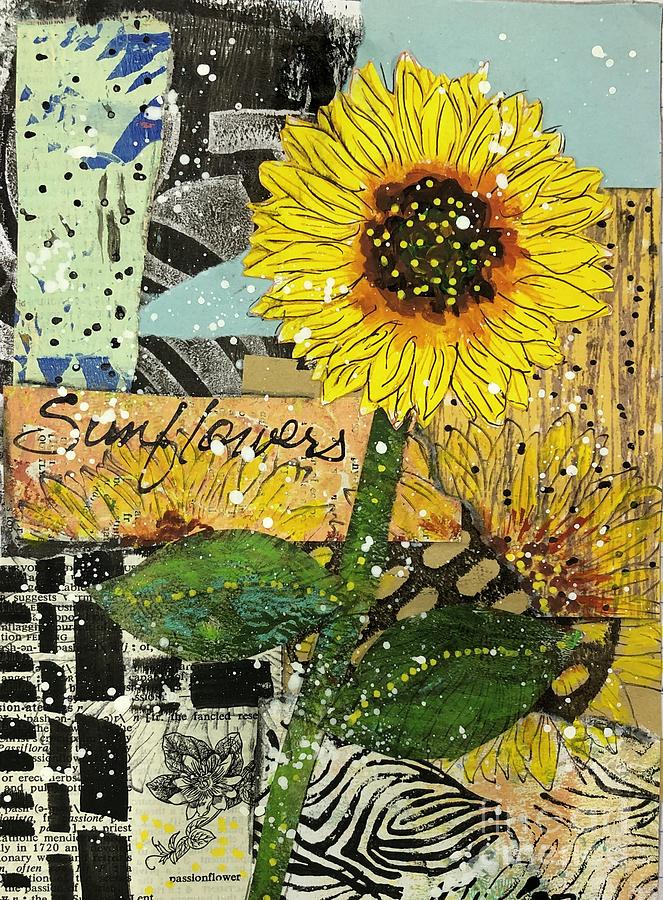 Sunflower Dance Painting by Cheri Wollenberg