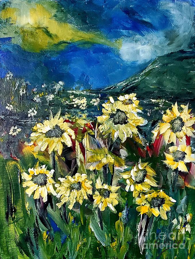 Sunflower Daydream Painting by Eileen Kelly