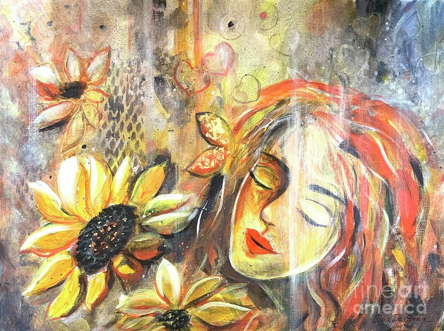 Sunflower Dreams Painting by Gina De Gorna