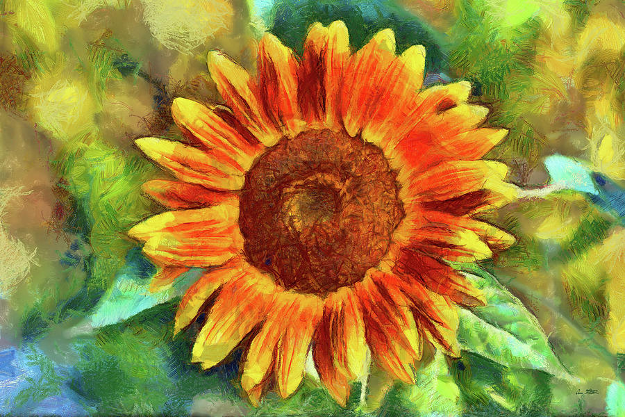 Sunflower - DWP1361472 Painting by Dean Wittle