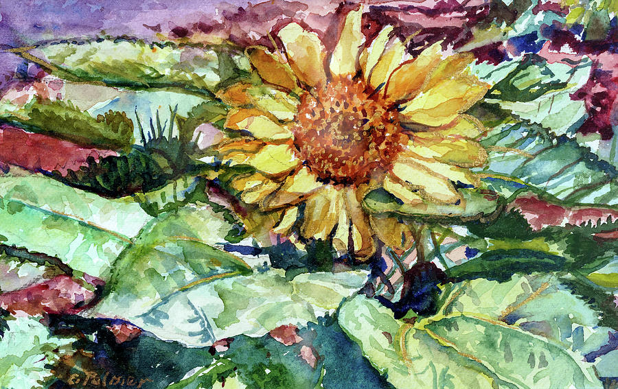 Sunflower Painting by Elizabeth Palmer