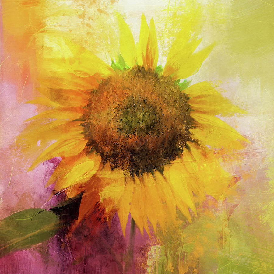 Sunflower Emergence Painting by Jai Johnson