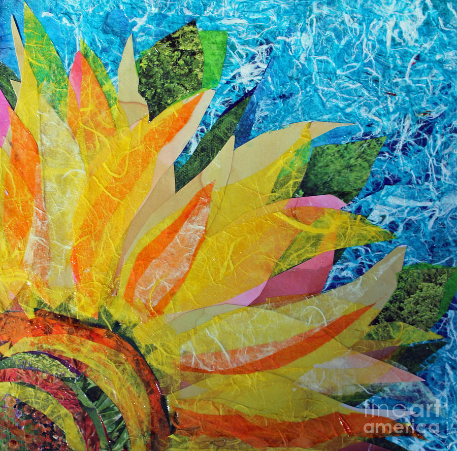 Sunflower For Peace Mixed Media by Li Newton