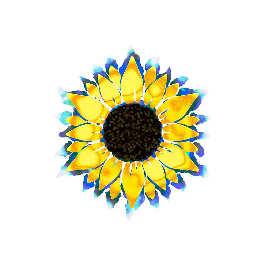 Sunflower For Ukraine Digital Art by Anastasiya Malakhova