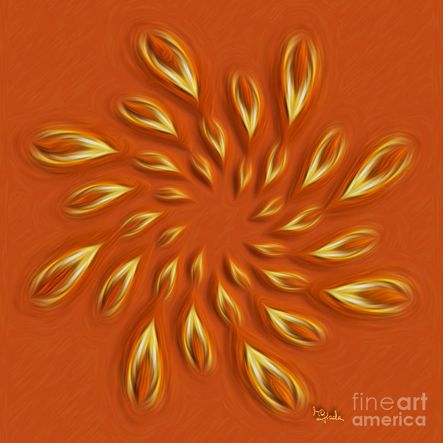 Abstract Digital Art - Sunflower  by Giada Rossi