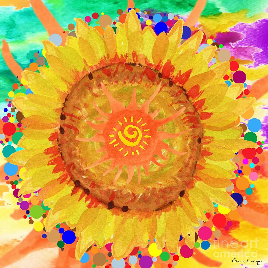 Sunflower Grotto Digital Art by Gena Livings