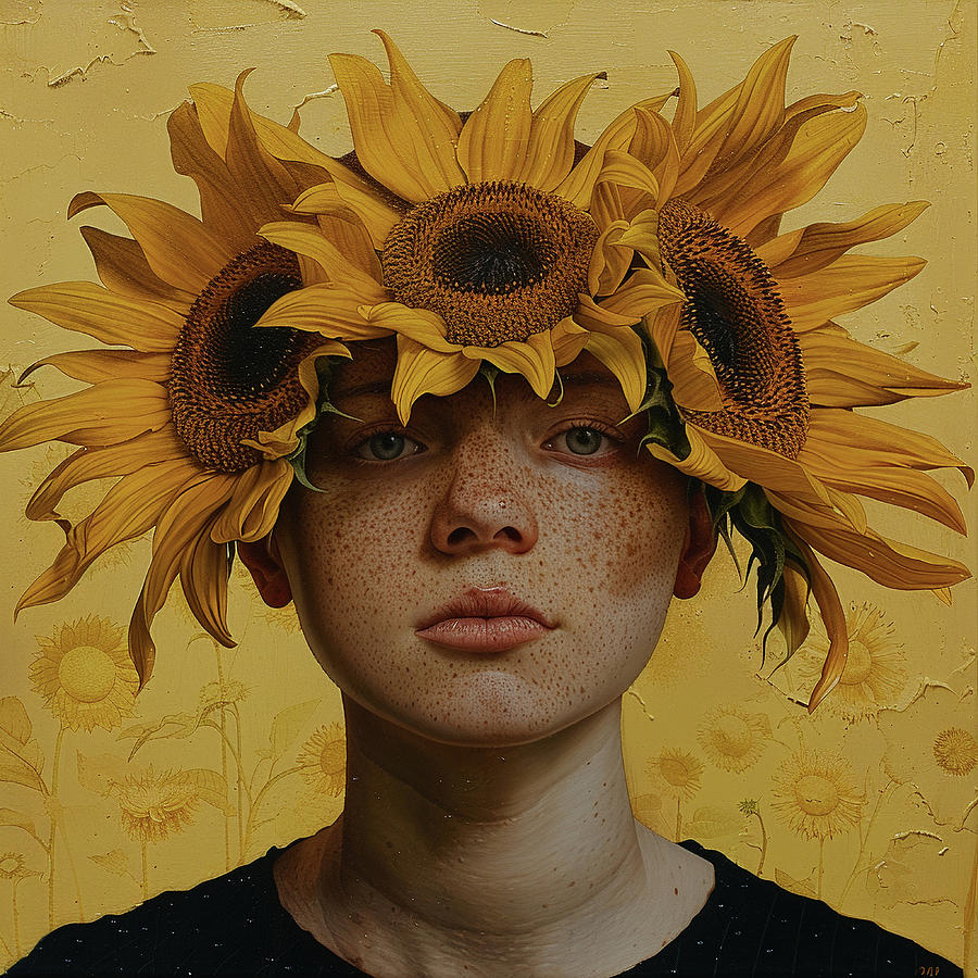 Sunflower Hat Painting