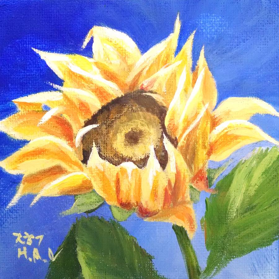 Sunflower Painting by Helian Cornwell