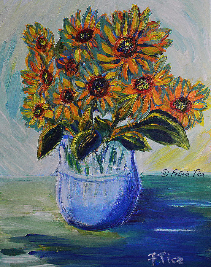 Sunflowers Hope Painting by Felicia Tica